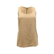 Burberry Vintage Pre-owned Silke toppar Beige, Dam