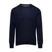 La Fileria Round-neck Knitwear Blue, Herr