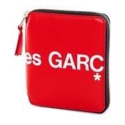 Comme des Garçons Rött Läderplånbok med Logotyp Red, Herr