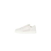 Emporio Armani Läder Sneakers med Gummisula White, Herr