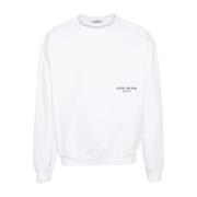 Stone Island Stilig Sweatshirt för Män White, Herr