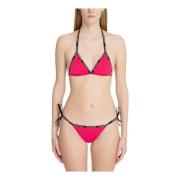 Balmain Logo Bikini med Snörning Pink, Dam