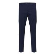 Selected Homme Marinblå Straight Leg Byxor Blue, Herr