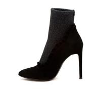 Giuseppe Zanotti Svart Mocka Ankelboot Black, Dam