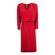 Alberta Ferretti 117C Abito Klänning Red, Dam