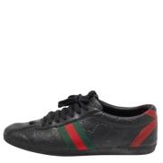 Gucci Vintage Pre-owned Laeder sneakers Black, Dam