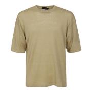 Roberto Collina Halvärmat Linne T-Shirt Beige, Herr