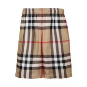 Burberry Arkiv Beige Rutiga Shorts Beige, Herr