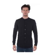 Daniele Alessandrini Slim Fit Koreansk Skjorta Black, Herr