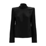 Saint Laurent Long Sleeve Tops Black, Dam