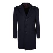 Kiton Single-Breasted Coats Blue, Herr