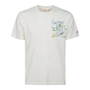 MC2 Saint Barth Vit Bomull Kortärmad Brösttryck T-shirt White, Herr