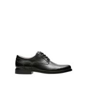 Clarks Svarta Läder Snörskor Black, Herr