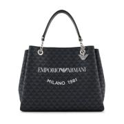 Emporio Armani Nero Bianco Tote Väska Black, Dam