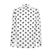 Dolce & Gabbana Logo Print White Shirt Multicolor, Herr