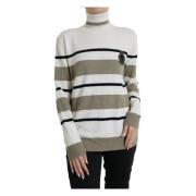 Dolce & Gabbana Multifärgad Randig Ull Turtleneck Sweater Multicolor, ...