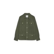 Anine Bing Army Green Bomull Jacka Green, Dam