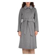 Max Mara BCollag Dubbelknäppt Ullrock Gray, Dam