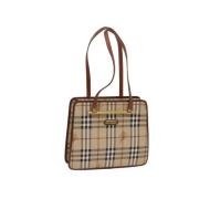 Burberry Vintage Pre-owned Laeder axelremsvskor Beige, Dam