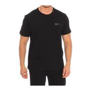 Plein Sport Kortärmad T-shirt med Märkestryck Black, Herr
