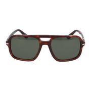 Persol Fyrkantig Ram Solglasögon PO 3328S Brown, Unisex