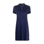 Ralph Lauren Navy Blue Polo Pony Klänning Blue, Dam