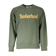Timberland Grön Logo Print Crewneck Sweatshirt Green, Herr