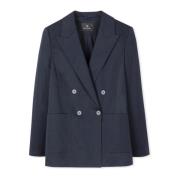 PS By Paul Smith Blazer Jacka med Fickdetalj Blue, Dam