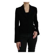 Dolce & Gabbana Lyxig Svart Designer Blazer Elegant Stil Black, Dam
