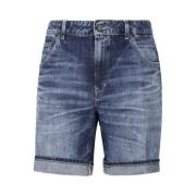 Dondup Denim Bomull Shorts Dragkedja Fickor Blue, Herr