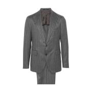 Tagliatore Pinstripe Blazer med Broch Detalj Gray, Herr