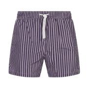 Fedeli Lila Randiga Badshorts Multicolor, Herr