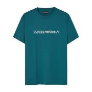 Emporio Armani Grön Tryckt T-shirt Green, Herr