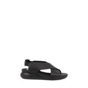 Camper Flat Sandals Black, Dam