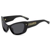 Dsquared2 Black/Grey Sunglasses D2 0118/S Black, Dam