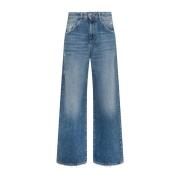 Icon Denim Poppy Wide-Leg Jeans Blå Denim Blue, Dam