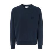 Maison Kitsuné Räv Huvud Patch Sweatshirt Blue, Herr