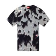 Diesel Retro Tie-Dye Bomull T-shirt Multicolor, Herr