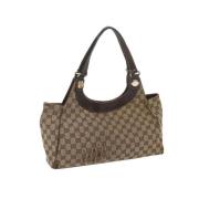 Gucci Vintage Pre-owned Canvas gucci-vskor Beige, Dam