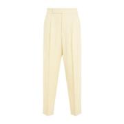 Fear Of God Single Pleat Tapered Byxor Citronkräm Beige, Herr