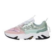 Mikakus Barcelona Mesh Sneakers Grön Rosa Laminerad Green, Dam