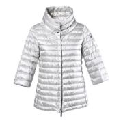 Baldinini Down jacket in white nylon Gray, Dam