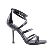 Michael Kors Strappy Sandal med Korsade Remmar Black, Dam