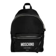 Moschino Stilig Ryggsäck med Justerbar Rem Black, Herr