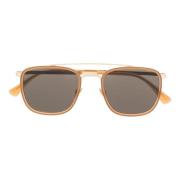 Mykita Glossy Gold Brown Solglasögon Yellow, Unisex