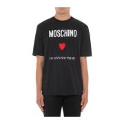 Moschino Svarta T-shirts och Polos Black, Herr