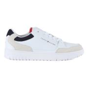 Tommy Hilfiger Lädersneakers med Snörning White, Herr