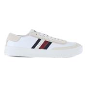 Tommy Hilfiger Läder Sneakers med RWB Accents White, Herr