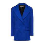 Nineminutes Oversize Dubbelknäppt Elektrisk Blå Blazer Blue, Dam