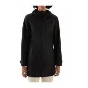 Woolrich Svart Vattentät Stretchjacka Black, Dam